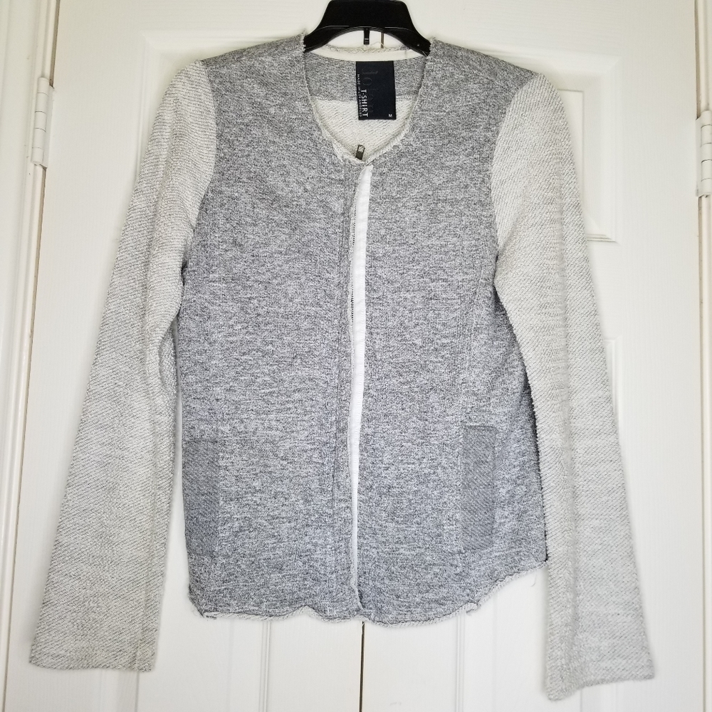 Dolan T-Shirt Zip Up Knit Gray Sweaterโ Size: M